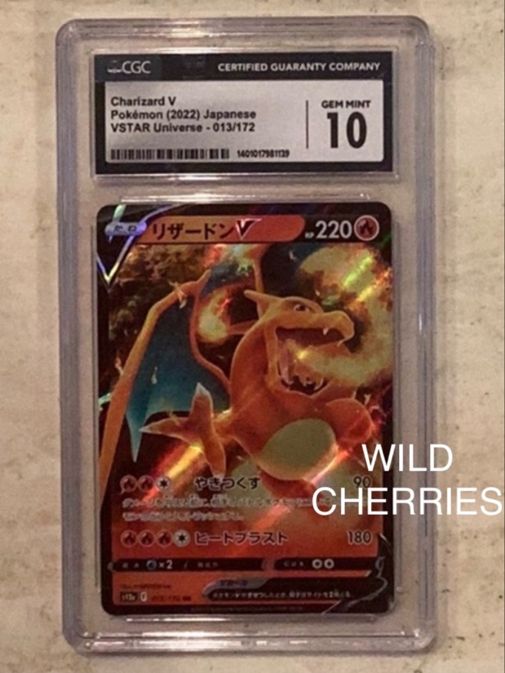 Charizard V Japanese VSTAR Universe 013/172 Pokemon 2022 Holo S12a CGC 10 #013